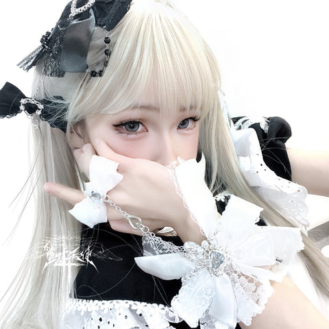 ［ファッション］地雷系 リボン ヘアクリップ【769IR4】