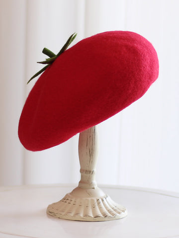 ［ファッション］トマト ベレー帽【49BU5L】