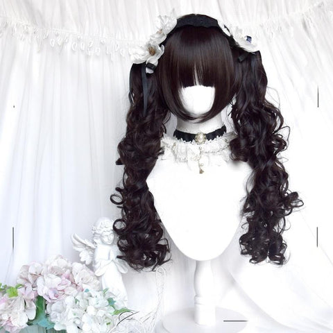 ［ウィッグ］ゴスロリ ツインテール 巻き髪【千层派】