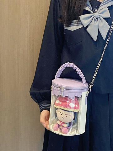 ［推し活グッズ］10/15cm ぬいぐるみ用 痛バッグ ショルダーバッグ【QGD9LR】