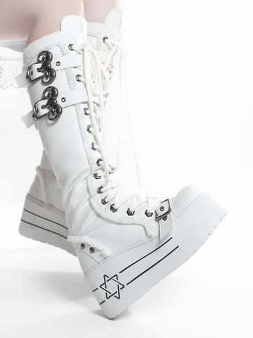 ［靴］厚底 スニーカーブーツ シューズ【S45HhV】