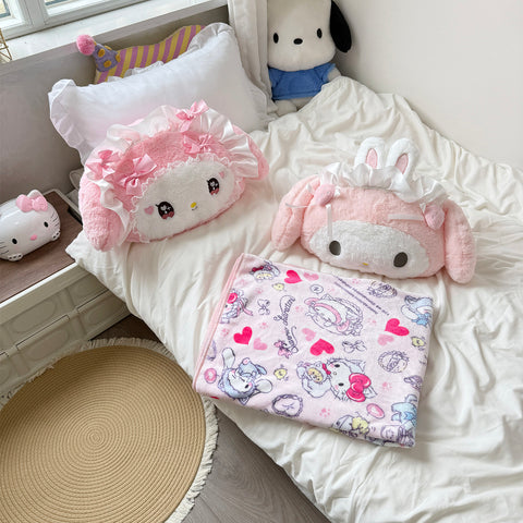 [サンリオ］マイメロディ＆ピアノ カー用品 車 クッションセット【KWT2PA】