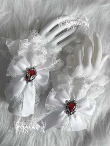 ［ファッション］量産型 地雷系  つけ袖 リボンクリップ【3ELUPP】