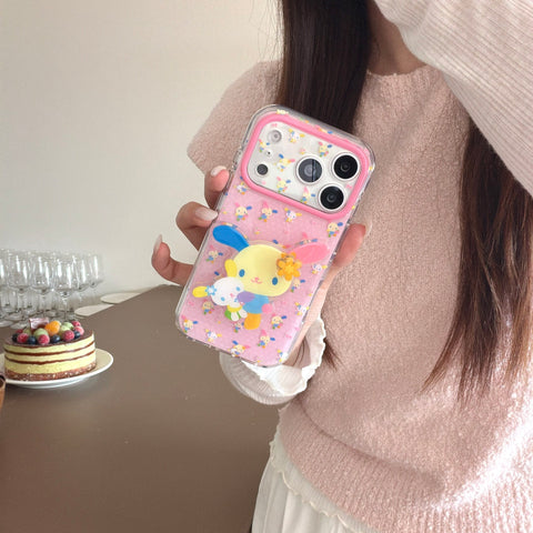 ［サンリオ］ウサハナ iPhone ケース 15 16 17【D7WOB7】