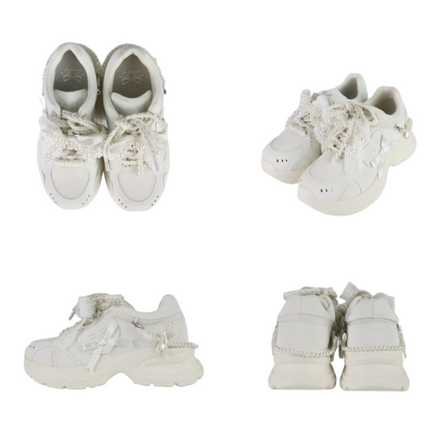 【受注予約】［靴］ロリータ パール リボン スニーカー【7CAIO1】