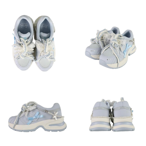 【受注予約】［靴］ロリータ パール リボン スニーカー【7CAIO1】