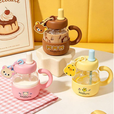 ［キャラグッズ］リラックマ 正規品 ボトル ガラス 780ml【QT1W59】
