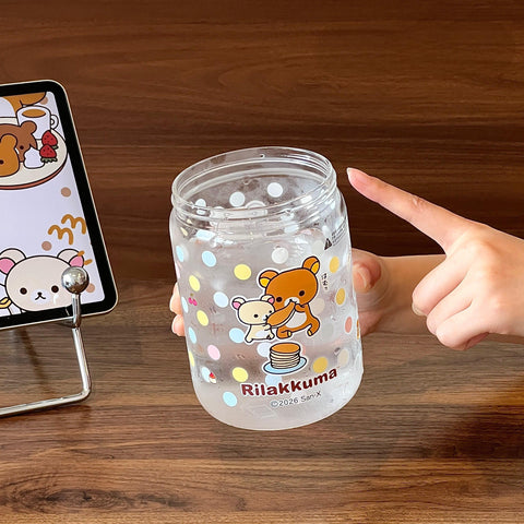 ［キャラグッズ］リラックマ 正規品 ボトル ガラス 1050ml【R92VNR】