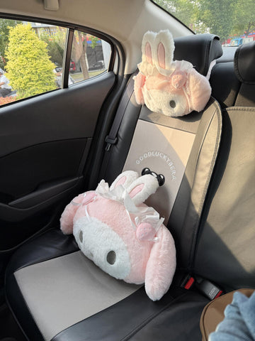 [サンリオ］マイメロディ＆ピアノ カー用品 車 クッションセット【KWT2PA】