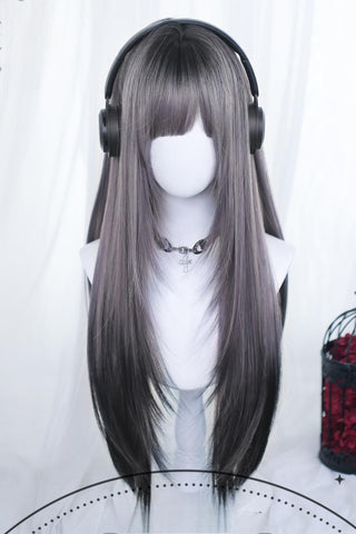［ウィッグ］ゴスロリ ロング ストレート【雾隐】