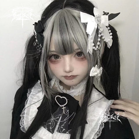 ［ファッション］地雷系 リボン ヘアクリップ【769IR4】