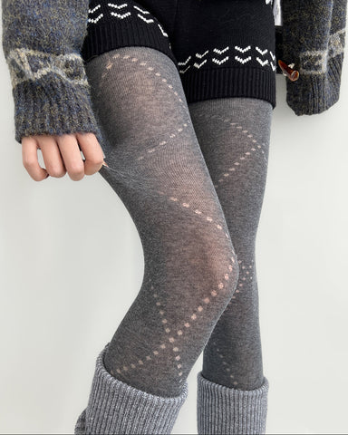 ［靴下］綿混タイツ【G96WRD】