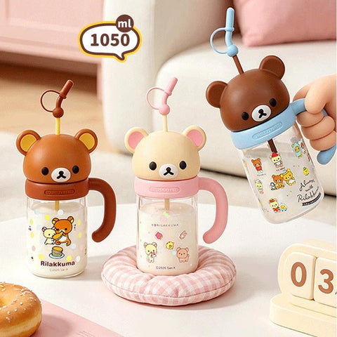 ［キャラグッズ］リラックマ 正規品 ボトル ガラス 1050ml【R92VNR】