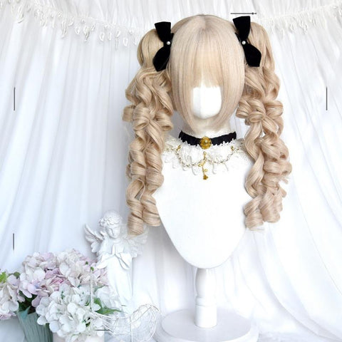 ［ウィッグ］ゴスロリ ツインテール 巻き髪【千层派】