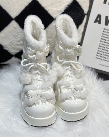 ［靴］ロリータ ファーミドルブーツ【O3Q66P】