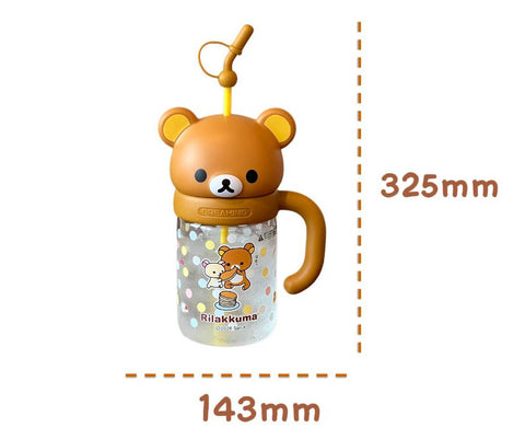 ［キャラグッズ］リラックマ 正規品 ボトル ガラス 1050ml【R92VNR】
