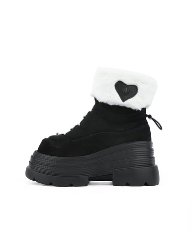 ［靴］エコファー 厚底ムートンブーツ【S2LVC1】