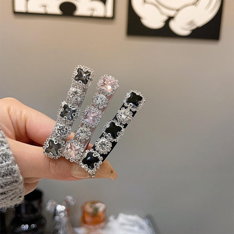 ［ファッション］ビジュー リボン ヘアクリップ【A0RFNR】