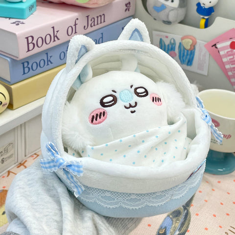 ［ぬい小物］10cm 無属性 ぬいぐるみ用 ベビーバスケット【摇篮】