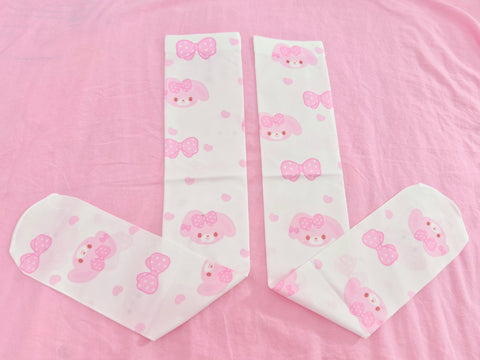 ［ファッション］サンリオ ボンボンリボン  オーバーニーソックス 靴下【3G6ZKY】