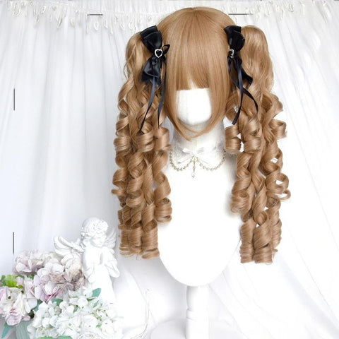 ［ウィッグ］ゴスロリ ツインテール 巻き髪【千层派】