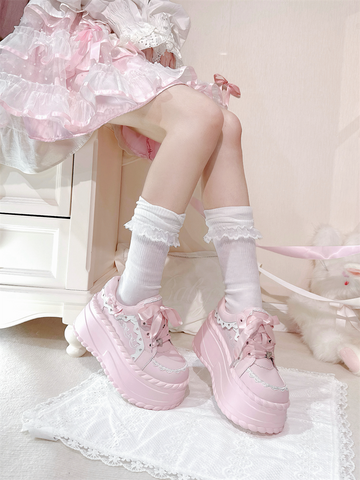 ［靴］地雷系 厚底 スニーカー シューズ【ai3S4h】