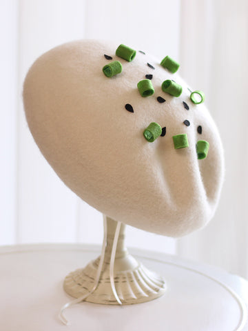 ［ファッション］生煎饅頭 ウール ベレー帽【UO32DH】