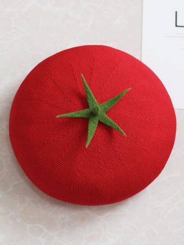 ［ファッション］トマト ベレー帽【49BU5L】