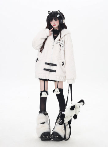 ［ファッション］ファールーズ猫耳フードコート【Z45JLE】