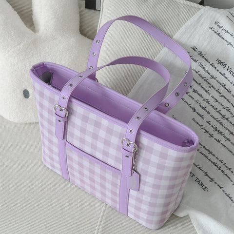 ［バッグ］チェック トートバッグ【990W41】