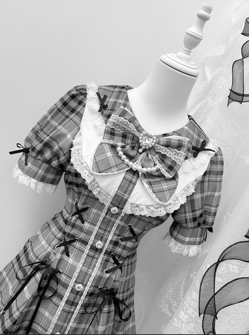 ［ファッション］地雷系 長袖 ワンピース+パンツ セットアップ【兔偶心事】