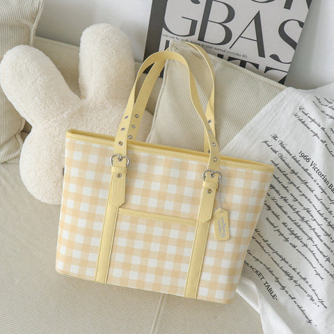 ［バッグ］チェック トートバッグ【990W41】