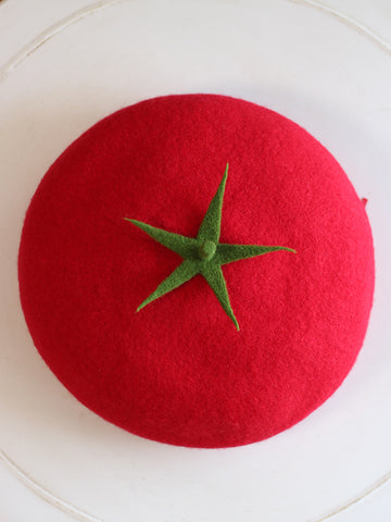 ［ファッション］トマト ベレー帽【49BU5L】