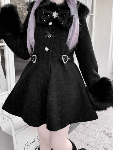 ［ファッション］地雷系 量産型 エコファーコート【35BQQY】