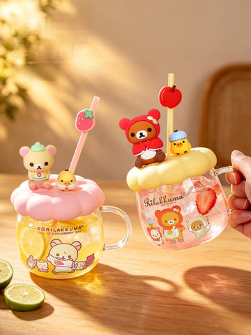 ［キャラグッズ］リラックマ 正規品 マグカップ ガラス 400ml【Y57GAN】