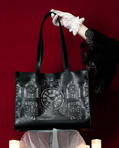 ［バッグ］ゴシック ダークパンク 時計塔 トートバッグ 【GCX0WG】