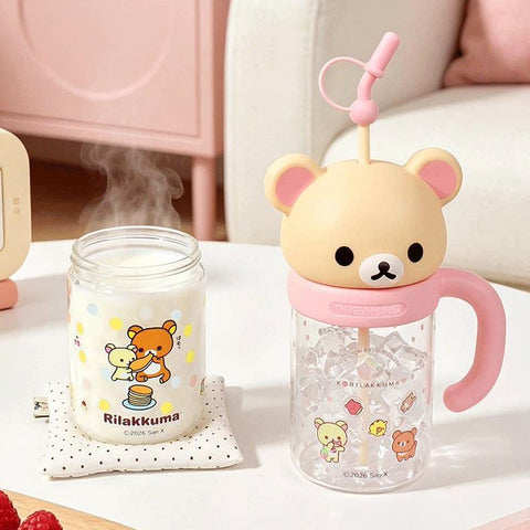 ［キャラグッズ］リラックマ 正規品 ボトル ガラス 1050ml【R92VNR】