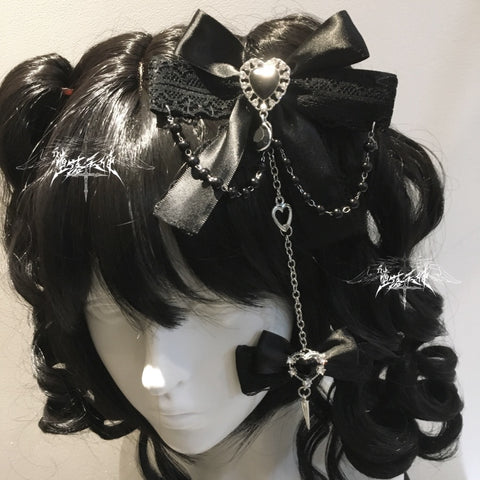 ［ファッション］地雷系 リボン ヘアクリップ【769IR4】