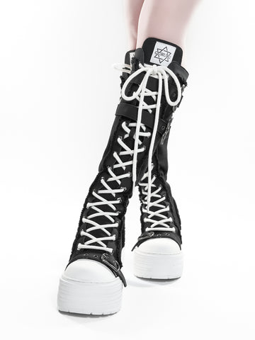 ［靴］厚底 スニーカーブーツ シューズ【S45HhV】