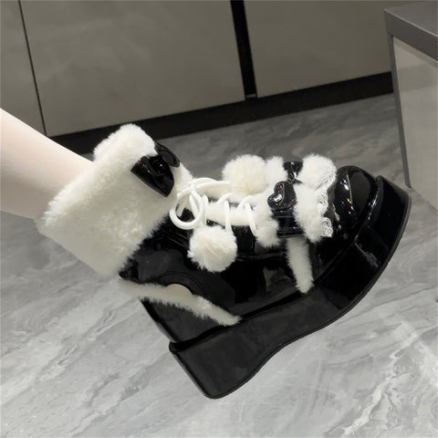 ［靴］ロリータ ファーミドルブーツ【O3Q66P】