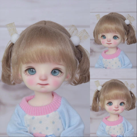 ［BJD小物］1/3 1/4 1/6 1/8 1/12 ドール用ウィッグ【V9N80D】