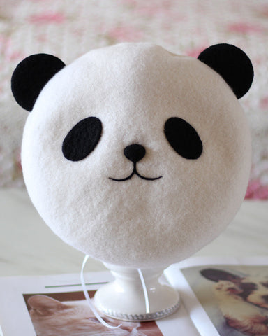 ［ファッション］パンダ ウール ベレー帽【KZV9QK】