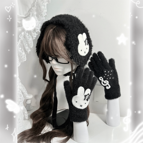 ［ファッション］ニット イヤーマフ 手袋【V8MQHP】