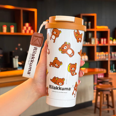 ［キャラグッズ］リラックマ 正規品 ボトル タンブラー 保温保冷 500ml【5NMJ6U】