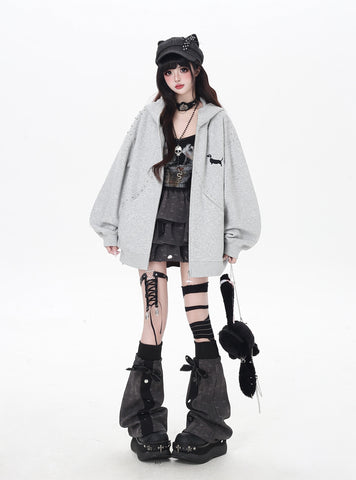 ［ファッション］カジュアルスウェットダークフードパーカー【RG76MR】