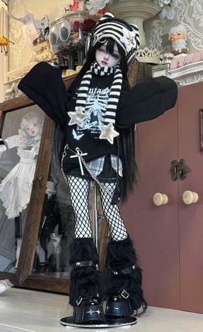 ［BJD服］1/4 ドール用 衣装セット【黑白】