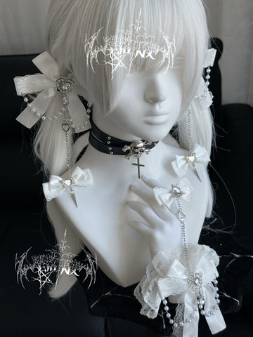 ［ファッション］地雷系 リボン ヘアクリップ【769IR4】