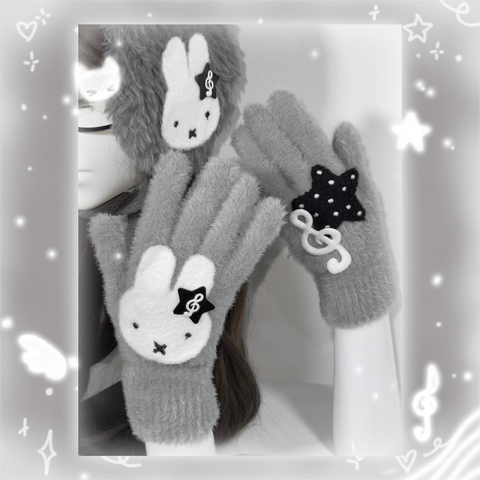 ［ファッション］ニット イヤーマフ 手袋【V8MQHP】