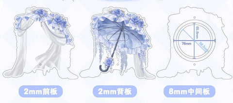 ［推し活グッズ］缶バッジ アクリルフレーム 58~75mm【IM12K6】