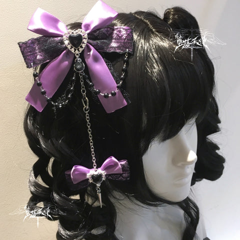 ［ファッション］地雷系 リボン ヘアクリップ【769IR4】